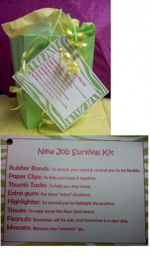 ... New Job Gift, Work Survival Kit, Farewell Gift, Farewell Boss Gift