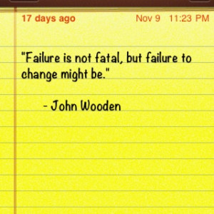 ... is not fatal, but failure to change might be.