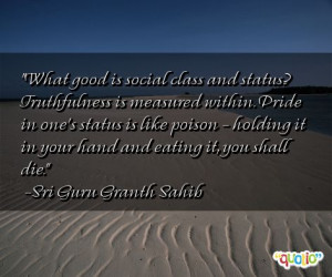 What good is social class and status? Truthfulness is measured within ...