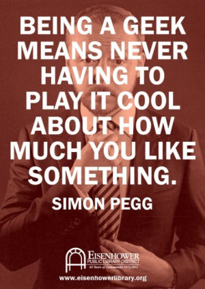 Defender of nerds and geeks, Simon Pegg