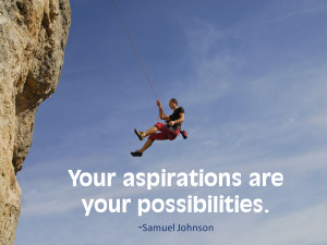 Your aspirations are your possibilities