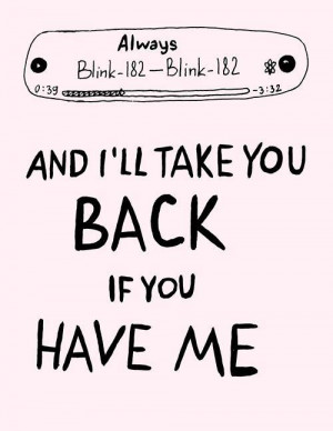 music lyrics blink 182 always songs
