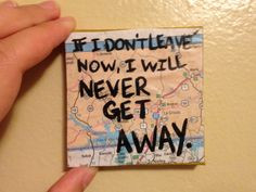 If I Don't Leave Now - The Front Bottoms - Map Covered Mini Canvas by ...