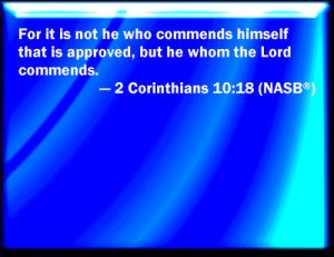 Corinthians 10:18 Bible Verse Slides