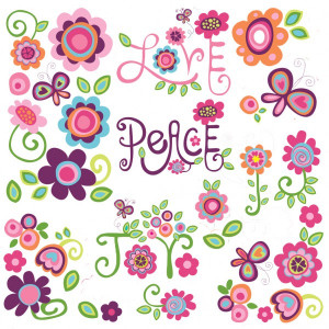 Love Peace Joy Wall Stickers