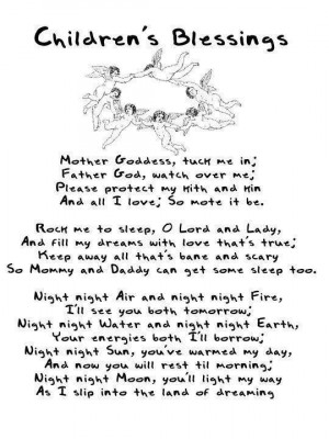 bedtime blessing for pagan children