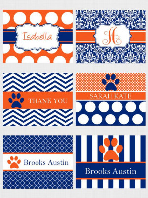 Auburn+Tigers+Thank+You+Cards++Personalized+by+GrayciousDesigns,+$20 ...