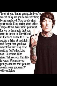 oliver sykes more oli sykes quotes bring me the horizon funny oliver ...