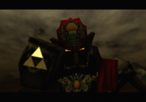 Ganondorf wielding the Triforce of Power, just before transforming ...