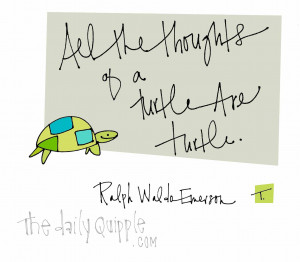 All the thoughts or a turtle are turtle.