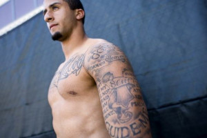 Colin Kaepernick Chest Tattoo