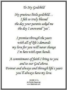 ... gifts baby girl goddaughter poem godchild gift godchildren quotes