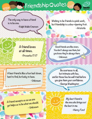 FREE Friendship Quotes Printable~ The colorful download includes eight ...