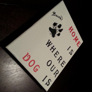 Pet Paw Print and Quote Painting with Acrylic on by DesignsbyBry, $19 ...