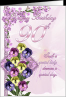 90th Birthday Card For A Special Lady card - Product #525758