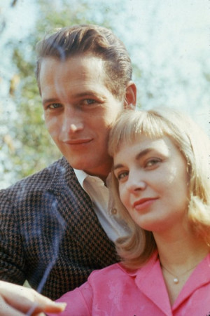 Paul Newman and wife Joanne Woodward in 1958, not long after they ...