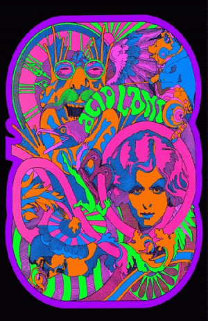 High quality reprinted art print poster titled Acid Land from 1967. 11 ...