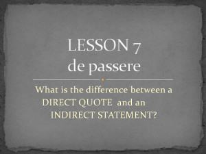 Quotes vs Indirect statement LESSON