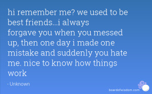 friends we used to be