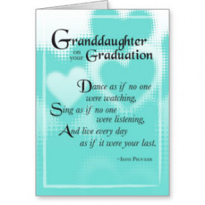 3739 Granddaughter Graduation Dance Cards