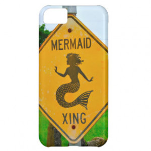 Mermaid Crossing Road Sign Case For iPhone 5C