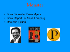 Monster Walter Dean Myers Monster book by walter dean