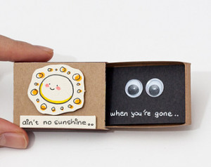Cute Missing you Matchbox / Card / Gift box / Message box 