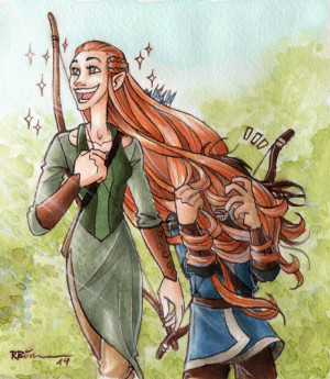 Elf the hobbit fili kili elves dwarf dwarves tauriel