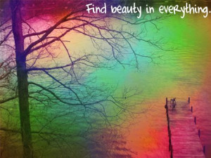 find beauty in everything