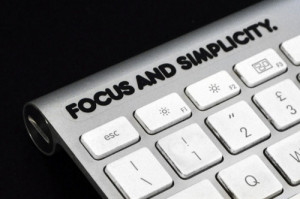 Quote Steve Jobs - Focus and Simplicity - Apple mac sticker