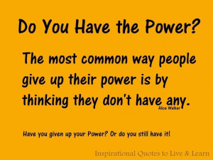 Do you have the power?