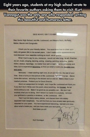 This is why author Kurt Vonnegut is awesome.