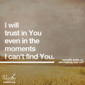 Let's trust God!