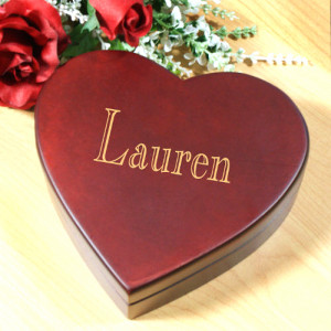 heart valentine s day jewelry box engraved love jewelry boxes ...