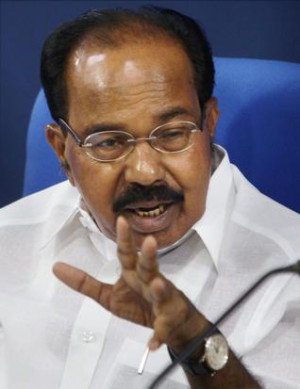 Union Minister for Petroleum & Natural Gas Veerappa Moily addressing ...