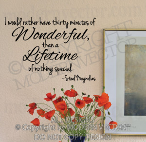 Details about STEEL MAGNOLIAS Movie Quote Vinyl Wall Decal Lettering ...