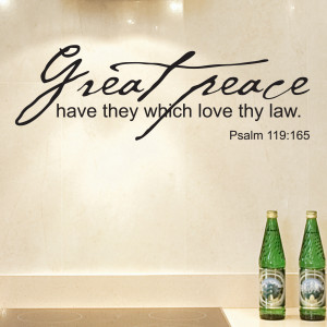 Great Peace They Have Religious Quote Wall Sticker 1
