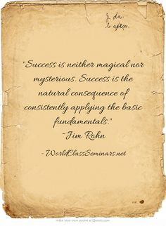 Success is neither magical nor mysterious. Success is the natural ...