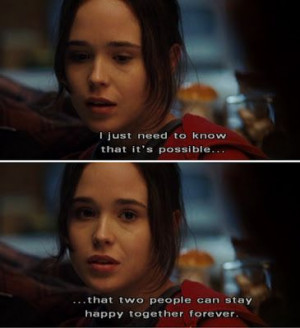Juno Quote By Ellen Page On Two People Being Happy Together Forever
