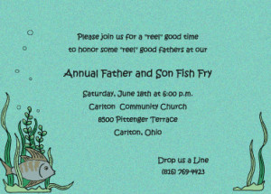Fish Theme Fathers Day Invitations