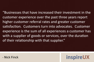 ... Customer experience is the sum of all experiences a customer has with