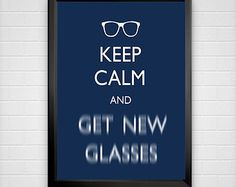 Keep Calm, Typography Print, Optometrist Gift, Funny Quote, Digital ...