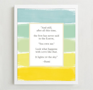 Rumi Quote Print - 