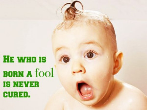 He Who Is Born A Fool Is Never Cured