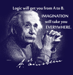Details about Albert Einstein Quote T Shirt Logic will get you from..
