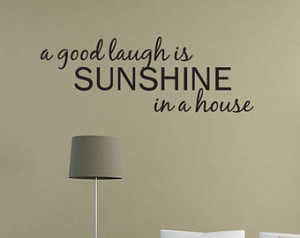 Good Laugh is Sunshine Quotes Sayings Wall Lettering (v255)