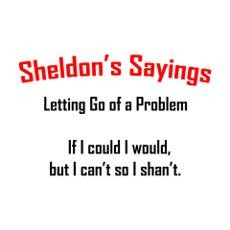 Sheldon's Letting Go of Problems Quote Mini Poster Poster