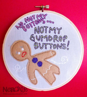 cyber monday Gingy Shrek Quote Embroidery Hoop by NerdalieCreates, $24 ...