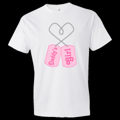 Daddy's Girl Pink Dog Tags Men's Fashion T-Shirts
