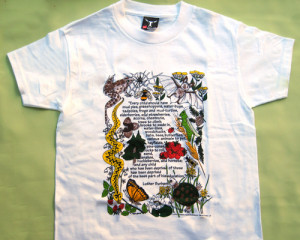 Tee shirt with Luther Burbank quote.